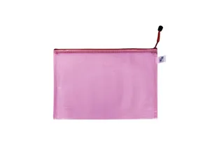 Umschlag mit Reißverschluss Mesh A5 rosa